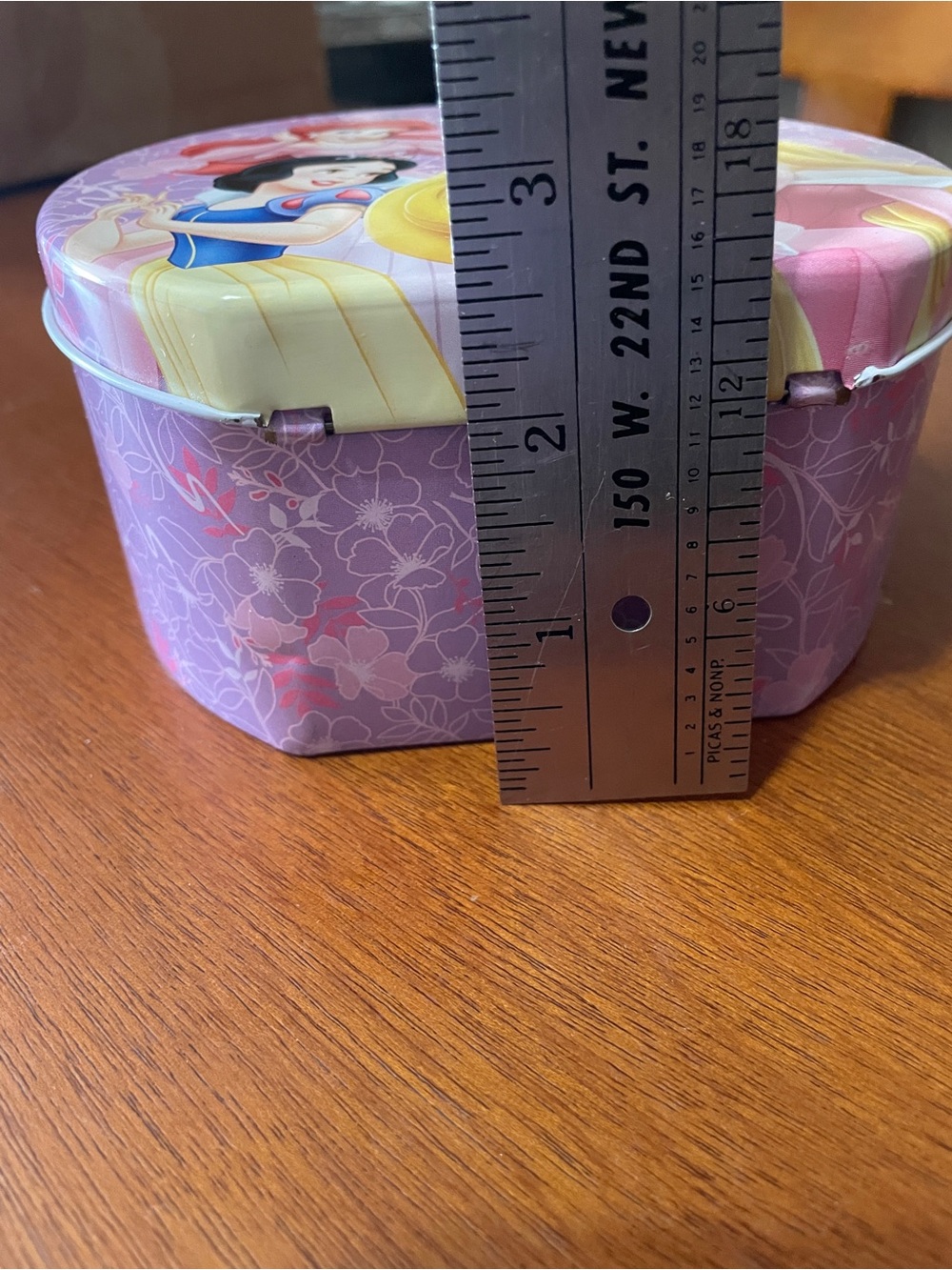 DISNEY PRINCESS Tin Metal Box Mini Container Handle - Picture 11 of 11
